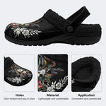 Eagle Skull Print - Fur Lined Slippers/Sandals