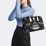 Retro Ghost Eye - Leather Handbag