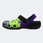 Street Pop Pattern - Fur Lined Slippers/Sandals