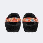 Unisex Robot Print - Fur Lined Slippers/Sandals