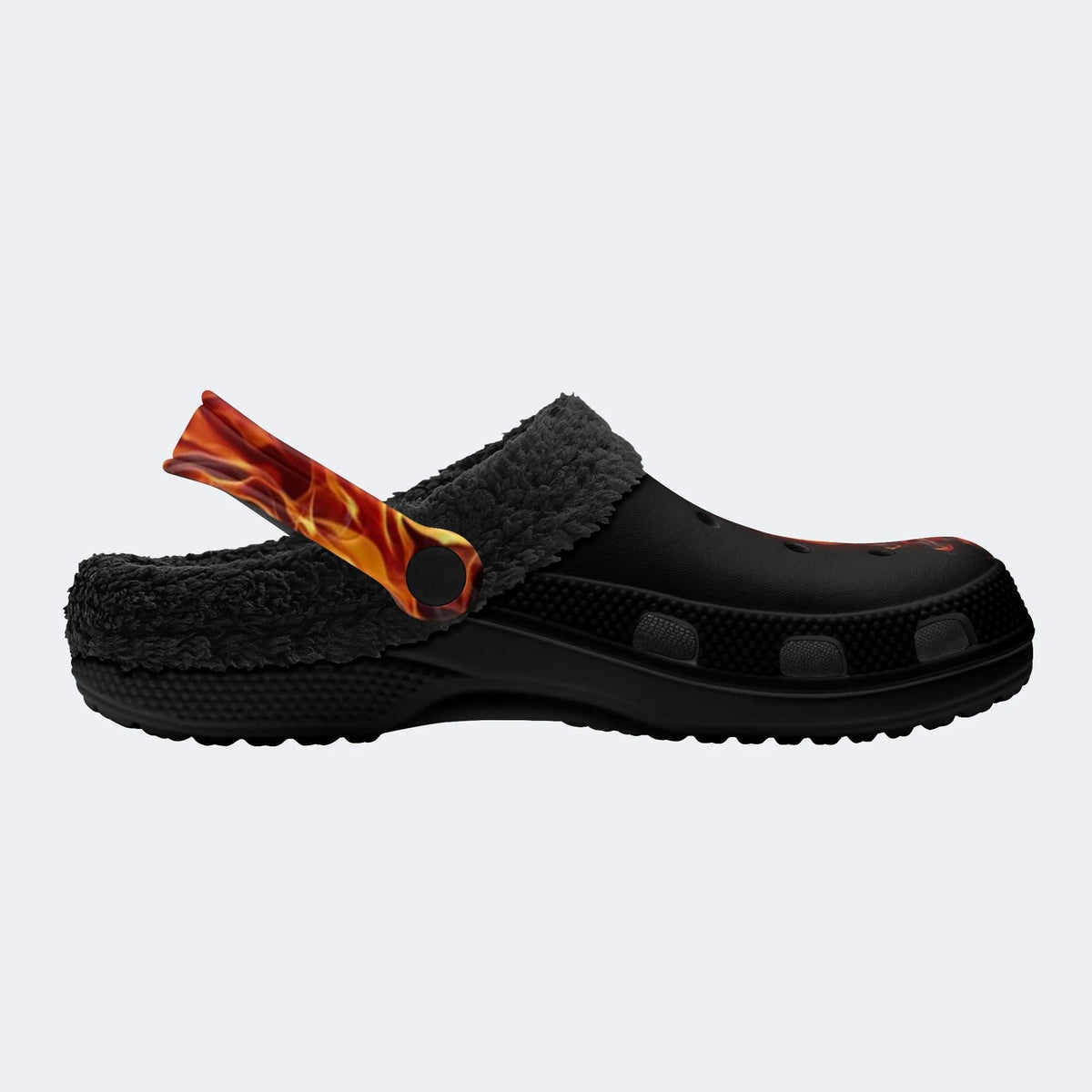 Gothic Fire Skeleton - Fur Lined Slippers/Sandals