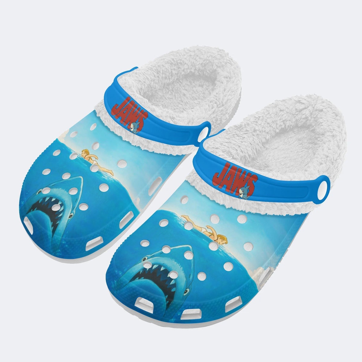 Deep Sea Shark - Fur Lined Slippers/Sandals