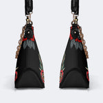Medusa With Eyes Closed - Leather Crossbody Bag