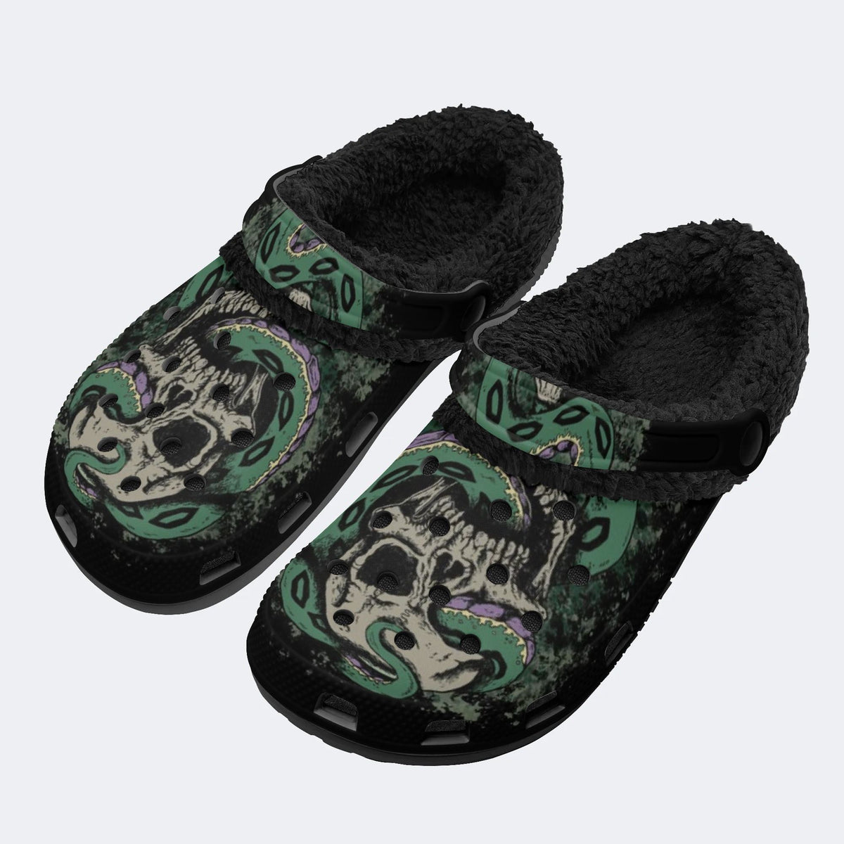 Snake Skull - Fur Lined Slippers/Sandals