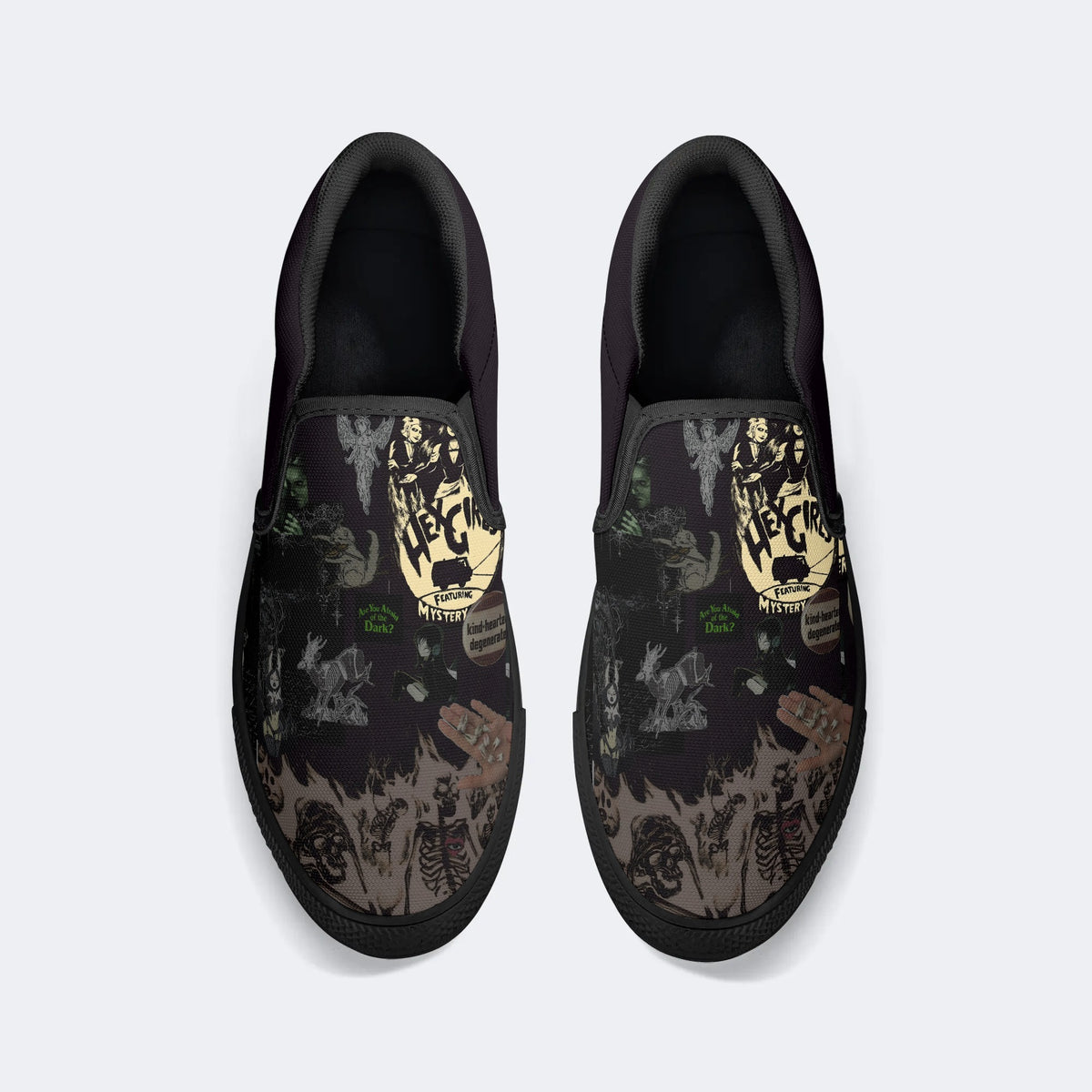 Horror Collage Print - Slip On Shoes