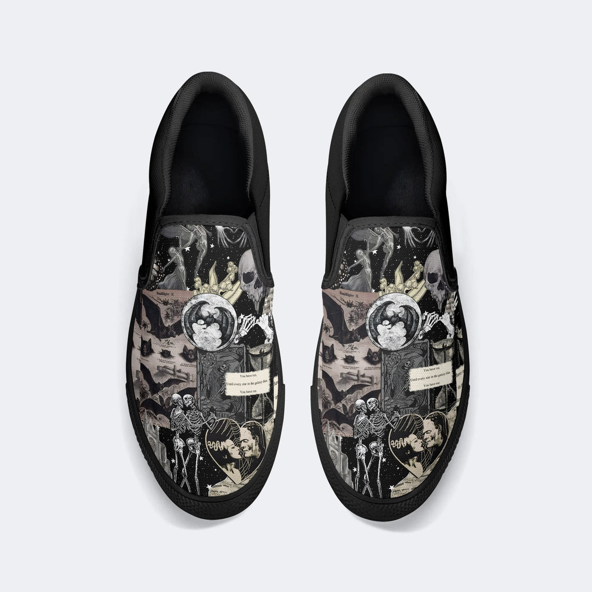 Horror Collage Print - Slip On Shoes