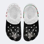 Horror Devil Print - Fur Lined Slippers