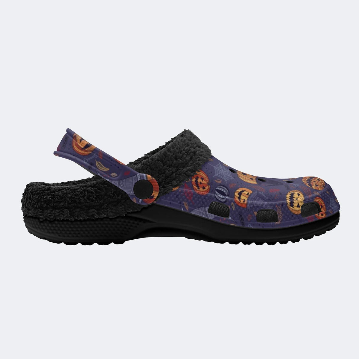 Purple Pumpkin Witch - Fur Lined Slippers/Sandals