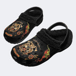 Bulldog Art Print - Fur Lined Slippers/Sandals