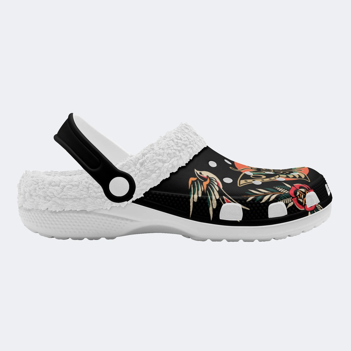 Butterfly Art Print - Fur Lined Slippers/Sandals