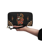 Wolf And Snake Print Leather Wallet Factory Direct Sales