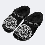 Gothic Shadow Walker Skull - Fur Lined Slippers/Sandals