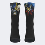 Horror Movie Vintage Graphic Print - Crew Socks