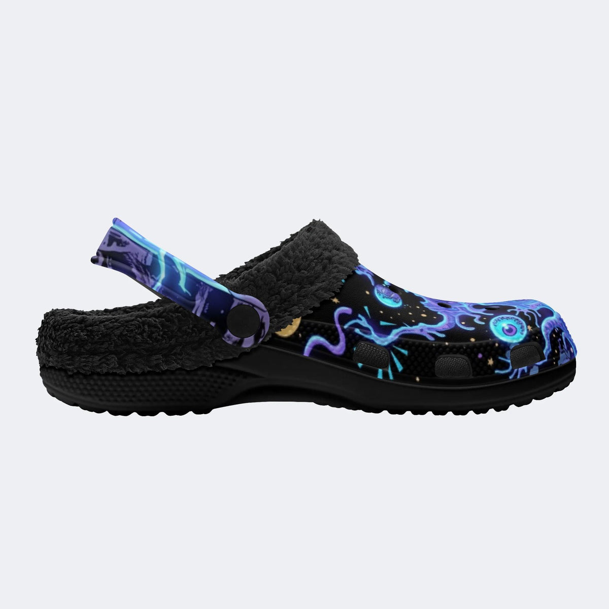 Neon Tentacle Monster - Fur Lined Slippers/Sandals