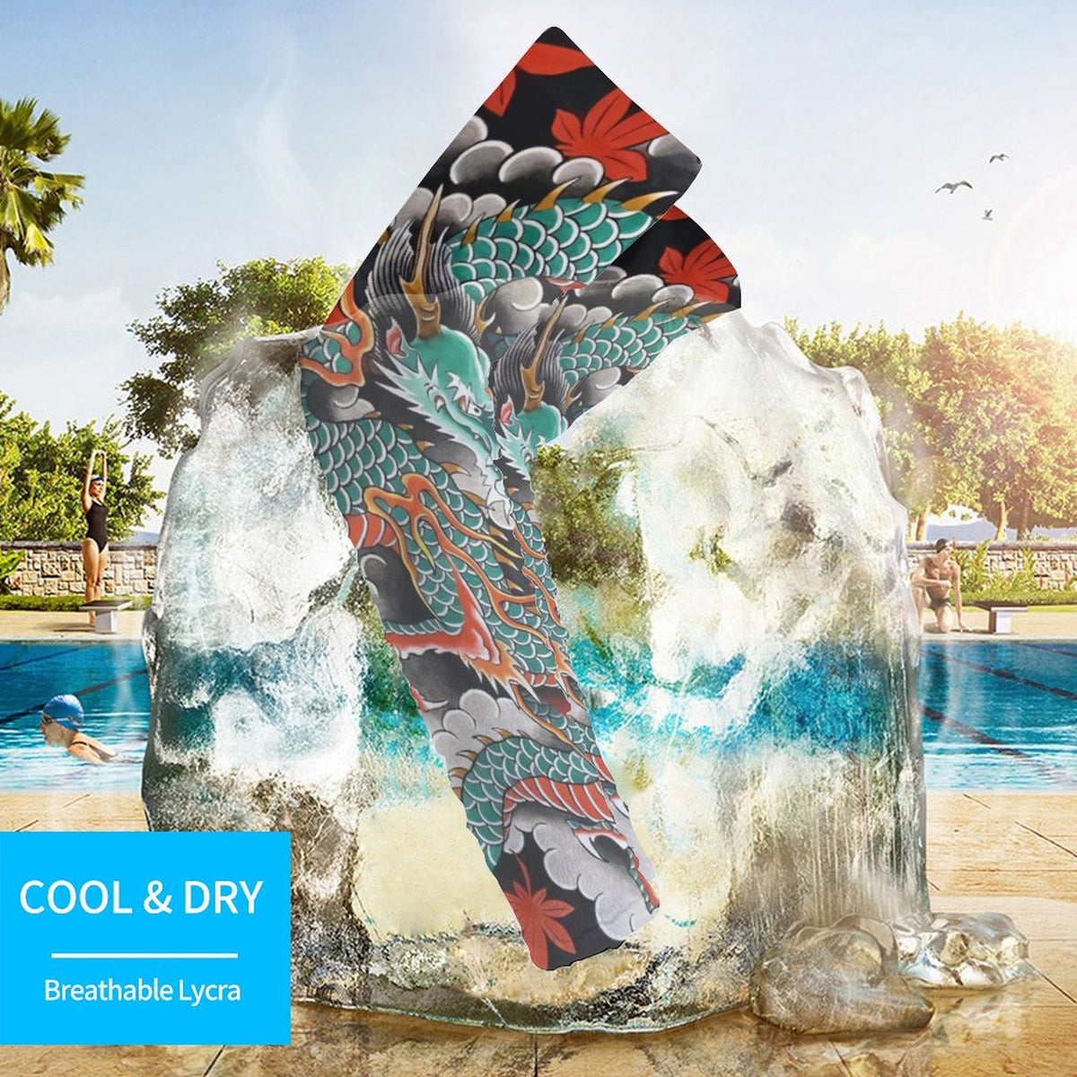 Dragon Tattoo Print - Cooling sleeves