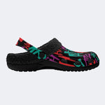 AH Letter Graffiti - Fur Lined Slippers/Sandals