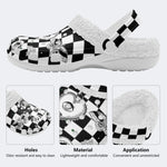 Gothic elements combination Print - Colorable Fur Lined Slippers/Sandals