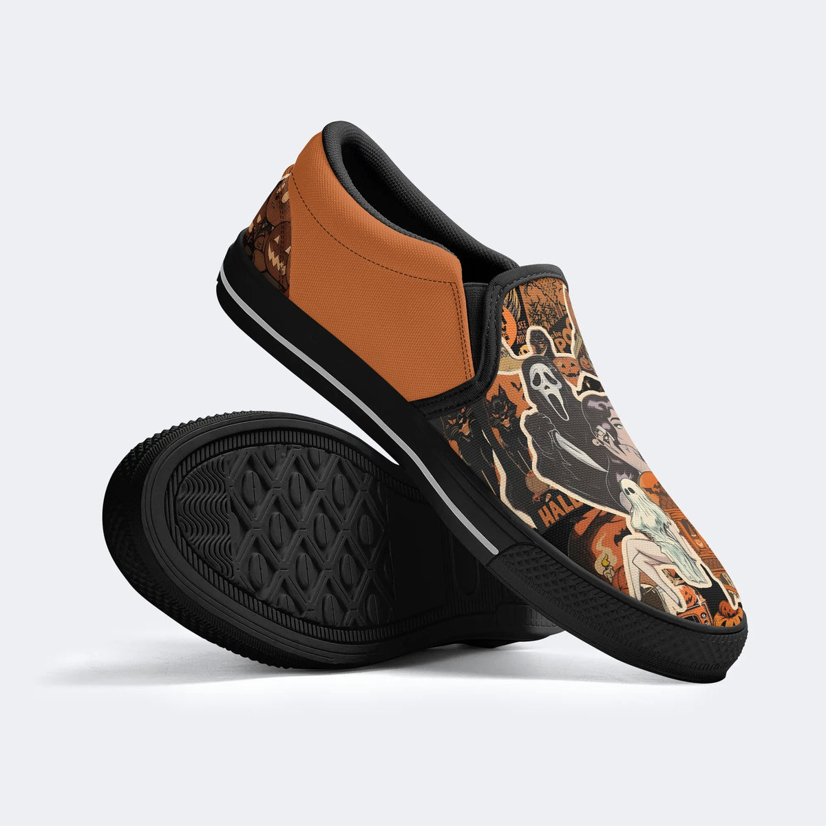 Horror Collage Print - Slip On Shoes