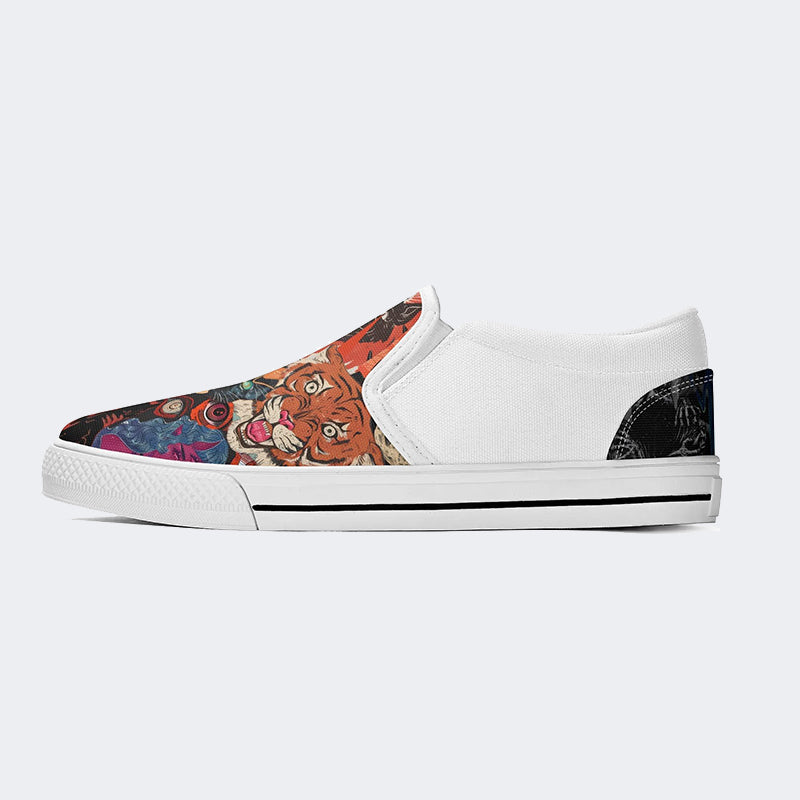 Retro Horror Print - Slip On Shoes