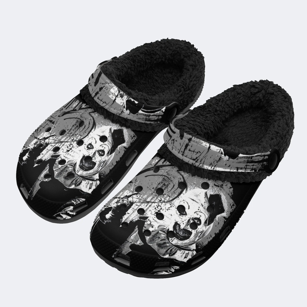 Unisex Horror Print - Fur Lined Slippers