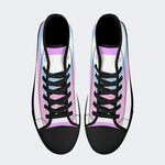 Bigender Pride Flag High Top Canvas Shoes