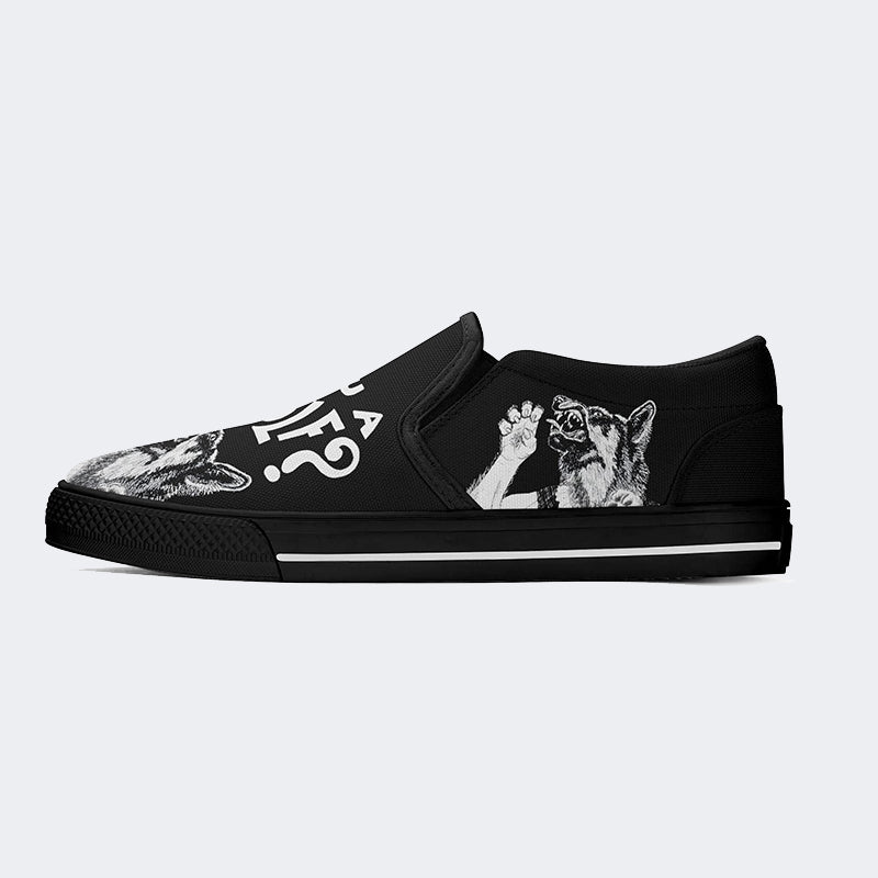 Are Your A Werewolf Print - Slip On Shoes