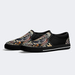 Unisex Retro Skull Graphic Print - Slip On Shoes