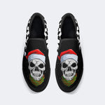 Skull Santa Print - Slip On Shoes