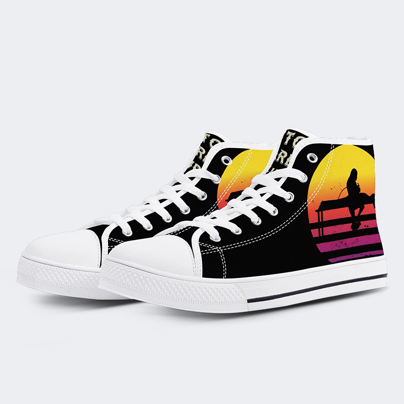 Unisex Tattoos Print - High Top Canvas