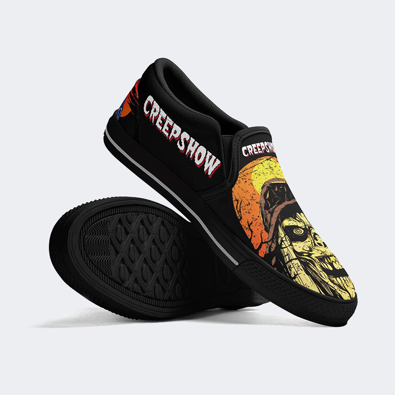 Horror Print Skull Unisex - Slip On Shoes