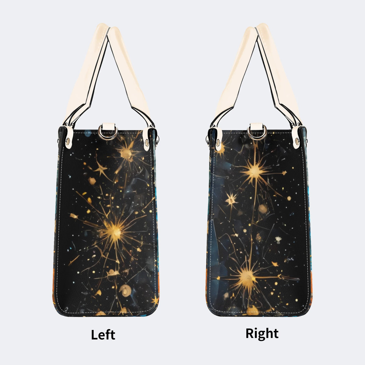 Mystical Astrological Symbols Print - Leather Handbag