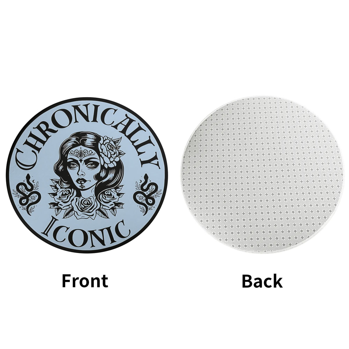 Retro Beauty And Snake Print - Floor Mat