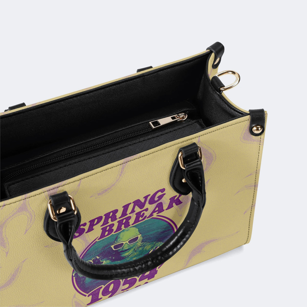 Horror Movies Print - Leather Handbag
