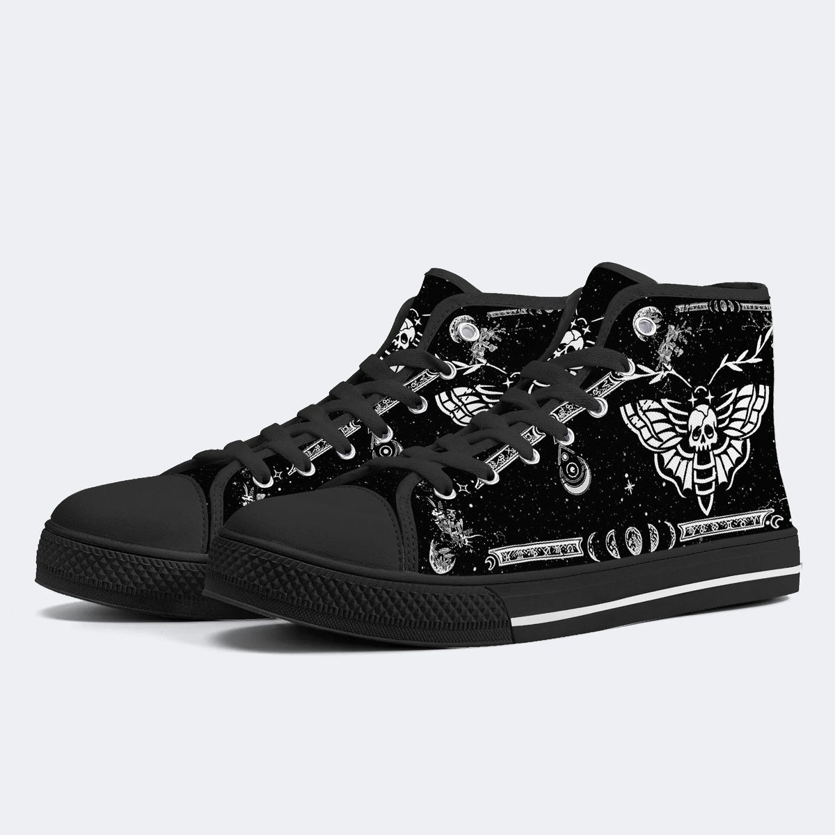 Classic Death Moth Vintage Print - High Top Canvas