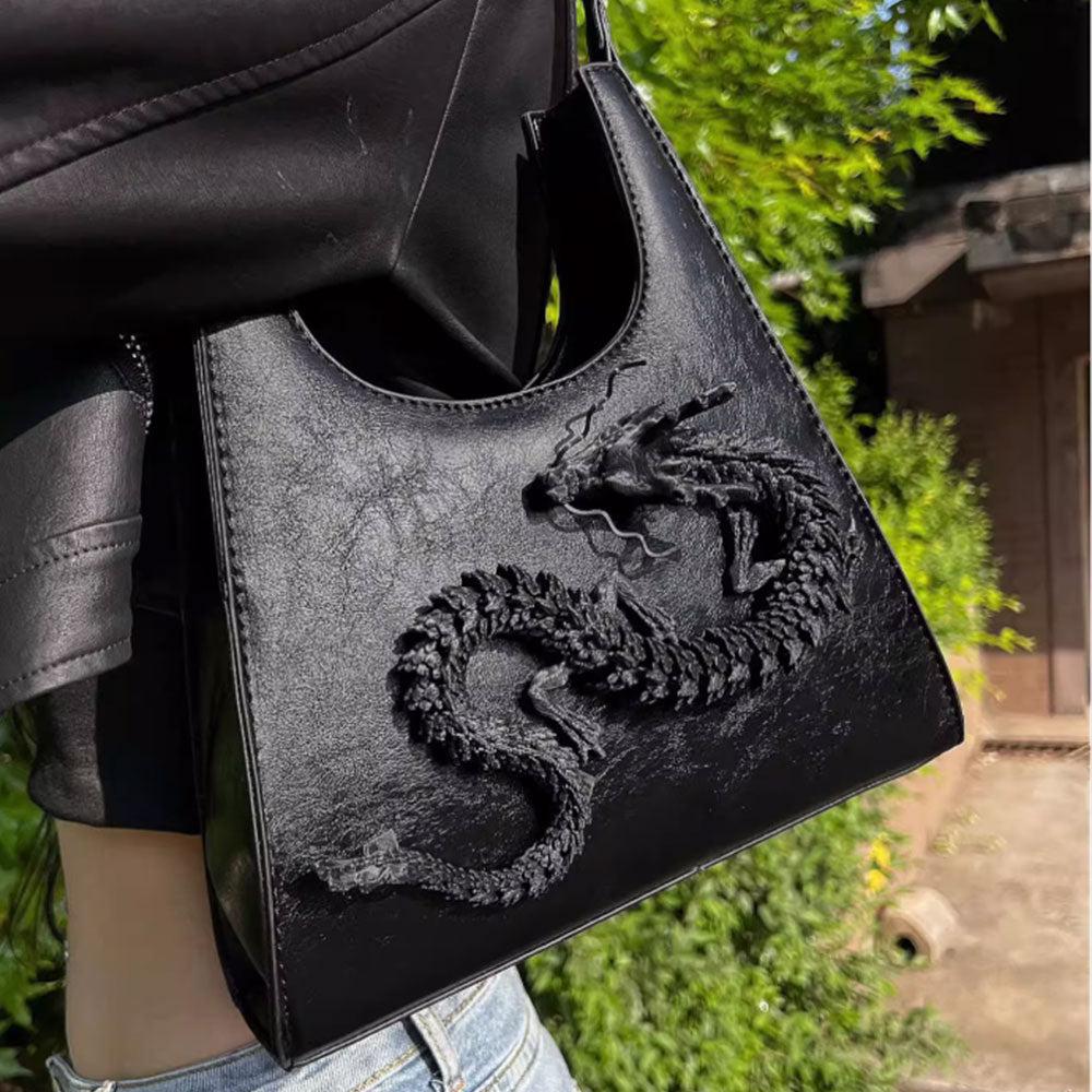 Punk Style 3D Dragon Shoulder Bag