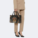 Vintage Death Moth Print - Leather Handbag