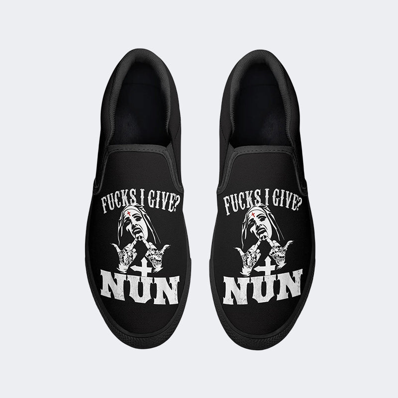 Unholy Nun Fucks Given Nun Unisex - Slip On Shoes