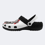 Dark Blood Skeleton - Fur Lined Slippers/Sandals