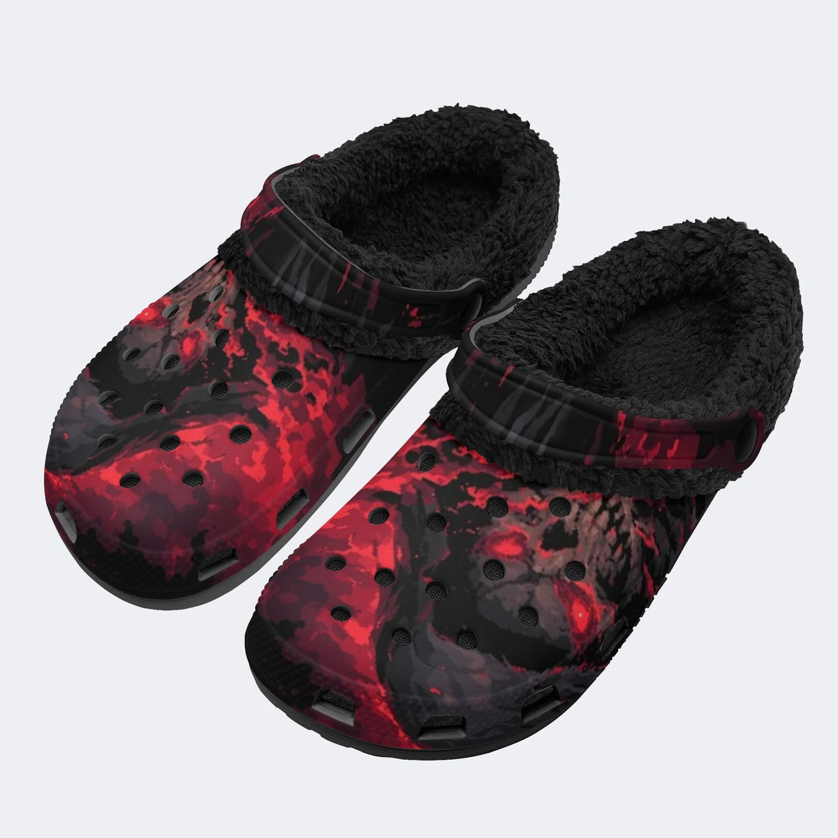 Inferno Skull - Fur Lined Slippers/Sandals