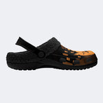 Gothic Spooky Halloween Moon - Fur Lined Slippers/Sandals