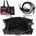 Pink Death Moth Print - Leather Handbag