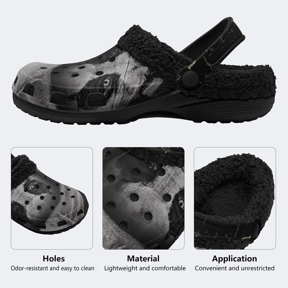 Slasher Mask - Fur Lined Slippers/Sandals