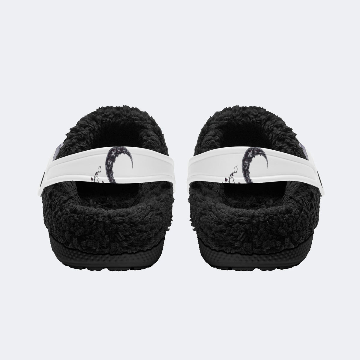 Gothic Ghost Moon - Fur Lined Slippers/Sandals