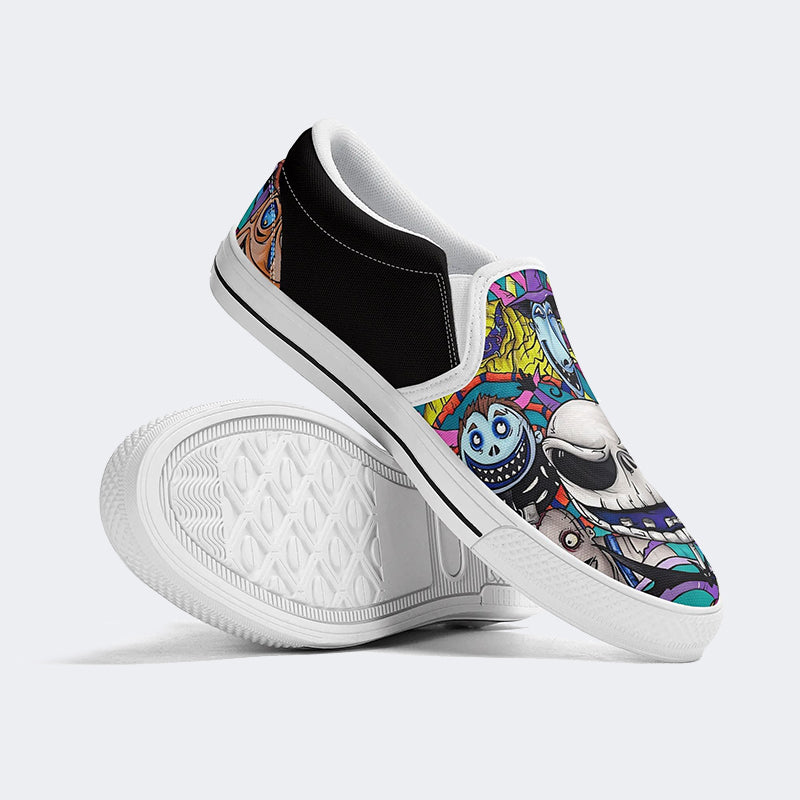 Unisex Halloween Horror Print - Slip On Shoes