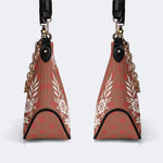 Classic Death Moth Vintage Print - Leather Crossbody Bag