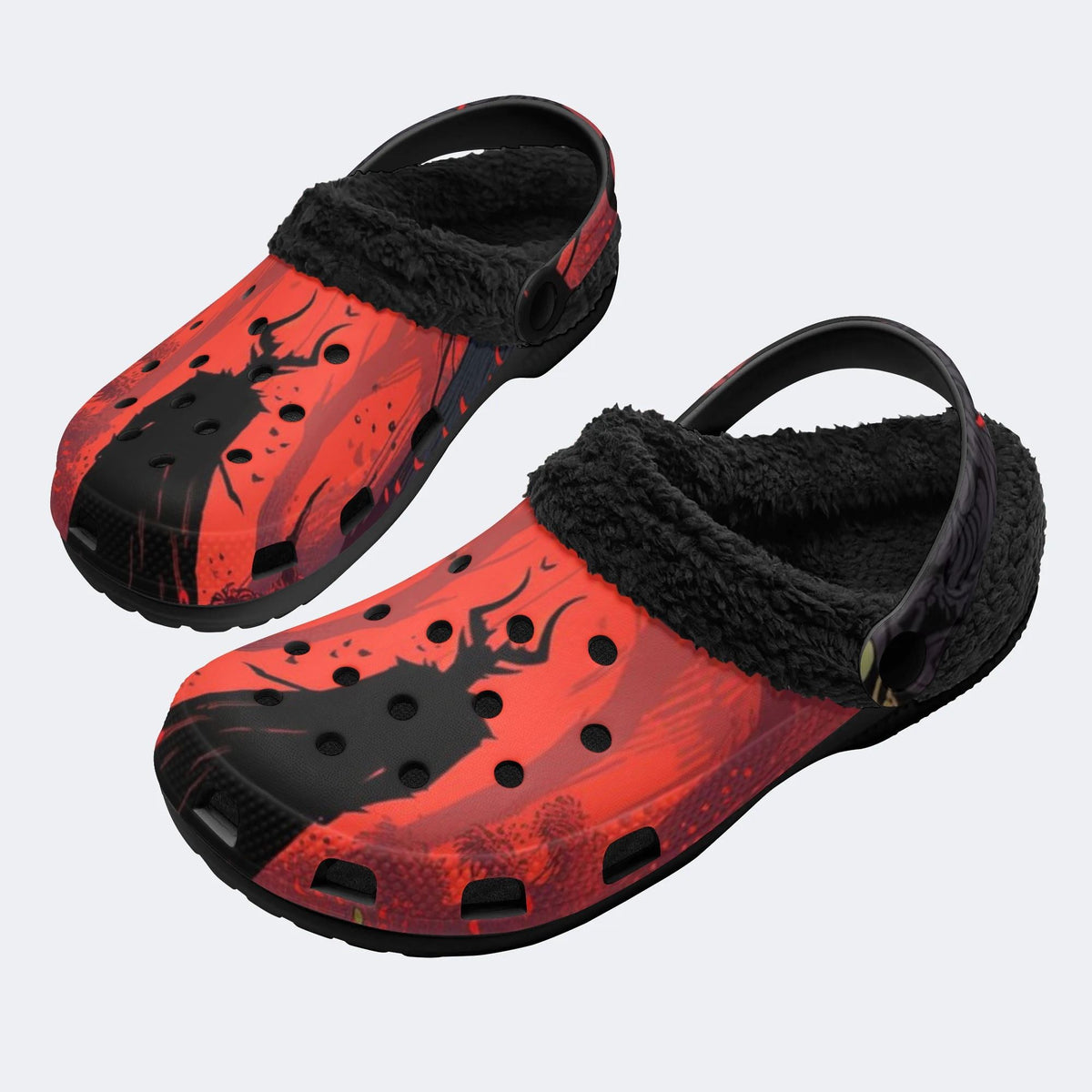 Blood Woods Devil - Fur Lined Slippers/Sandals