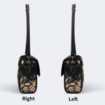 Moth In The Flower Bush - Leather Satchel Bag
