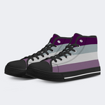 Flag for the Asexual High Top Canvas Shoes