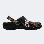 Gothic Horror Zombie Comic - Fur Lined Slippers/Sandals