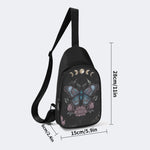 Vintage Floral Moth Print - Chest Bag